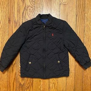 Polo Black Quilted Jacket (Toddler Boys: 4/4T)